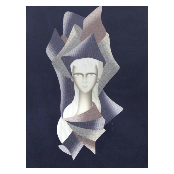 東郷 青児 「瞳」 油彩画 20号