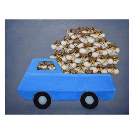 飯沼 由貴 「はこばれる」 キャンパスに油彩 F8号