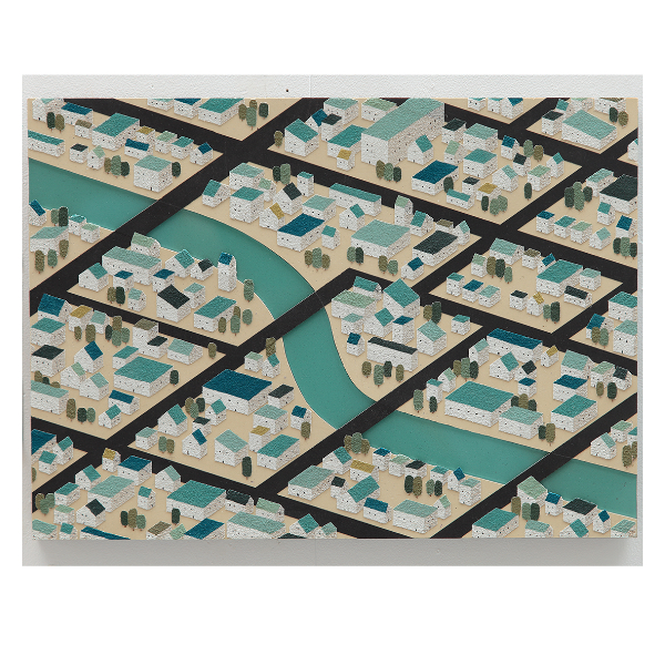 高橋 祐次 「街」 aアクリル、砂 F4号